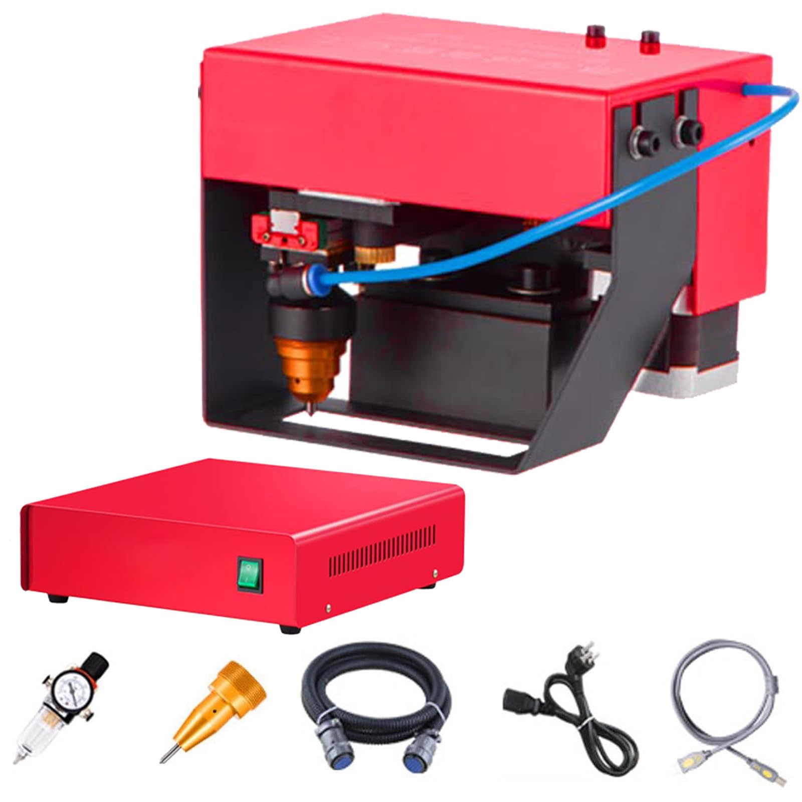 Pneumatic Dot Marking Machine, Pneumatic Marking Machine, Portable Pneumatic Metal Engraving Machine, For Motorcycle Body Fit Chassis Number,TypeF