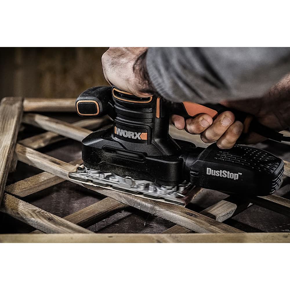 Worx WX641 Levigatrice Orbitale, 250 W, 220 V, Nero