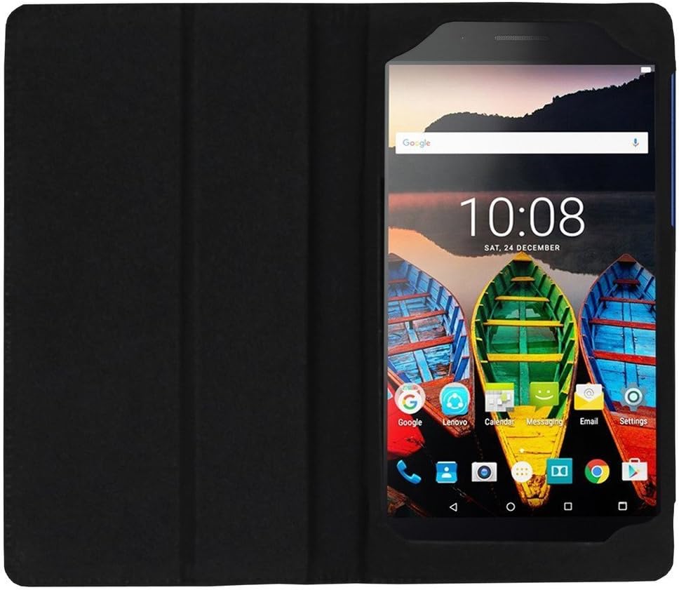 Colorcase Tablet Flip Cover Case for Lenovo Tab 3 Plus 7703X 7 Inch - (Black)