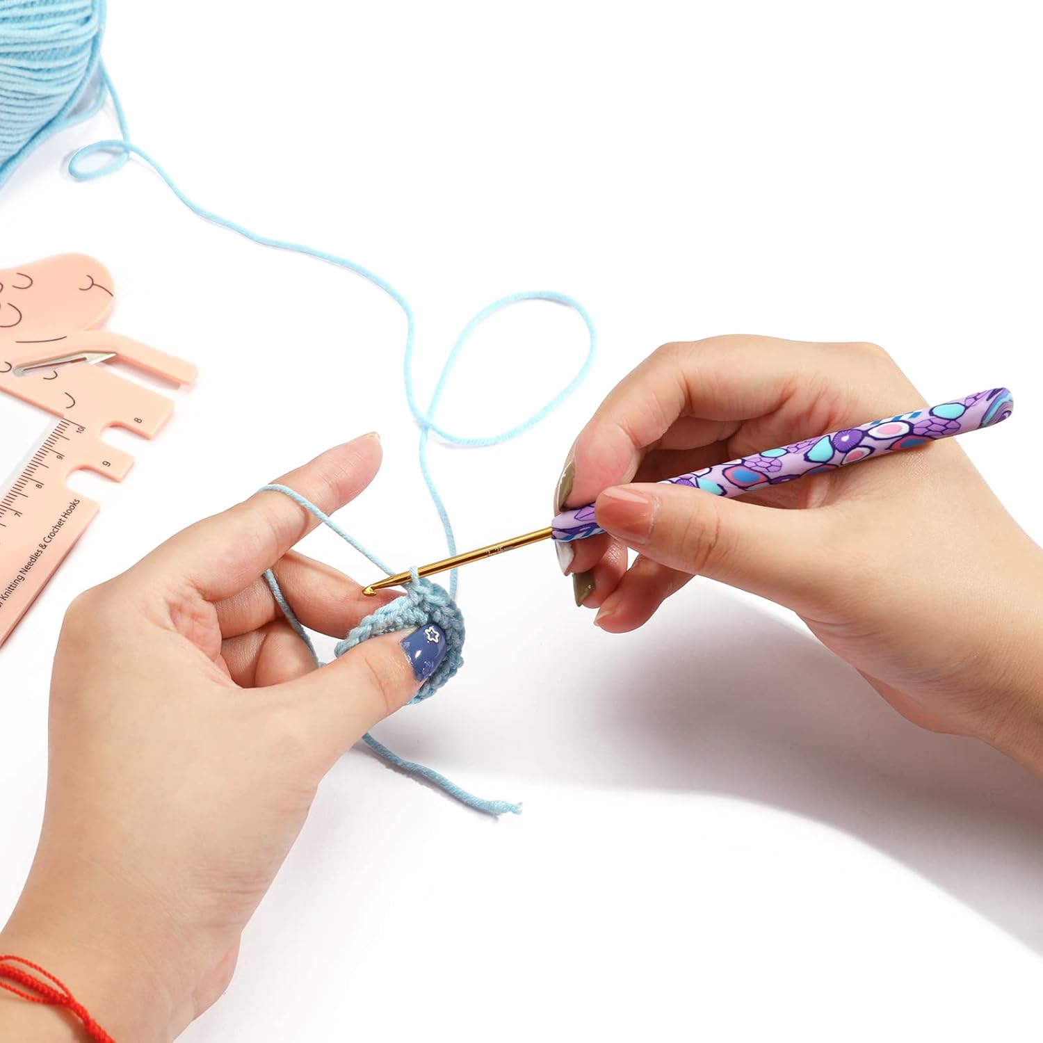 Coopay 3.5 mm Forest Crochet Hook Solid Metal Hook UK Size, Crafted