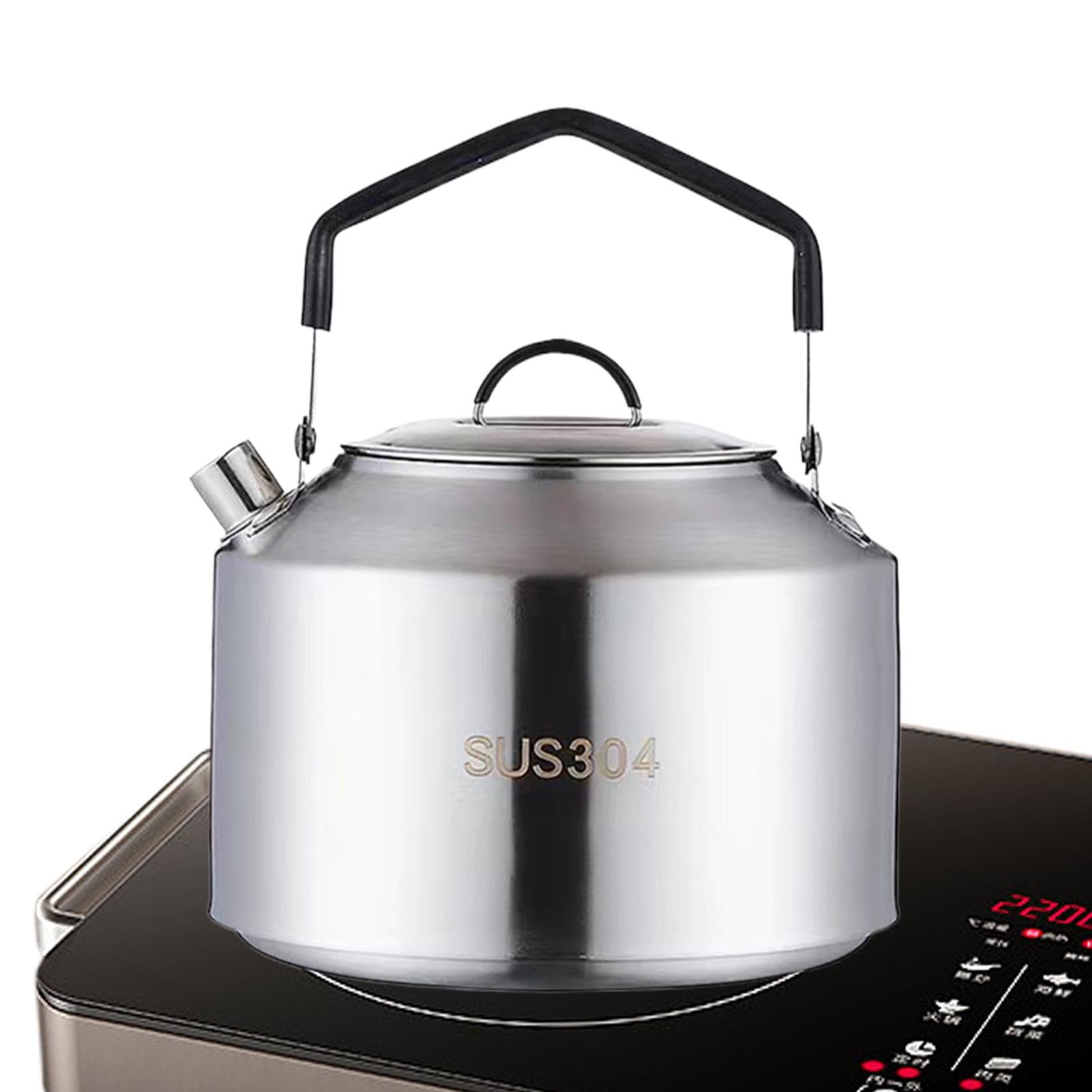 Bollitore da campeggio in acciaio inox, 1000 ml/1500 ml, leggero, veloce da bollire, bollitore da campeggio compatto per campeggio, bushcraft e viaggi