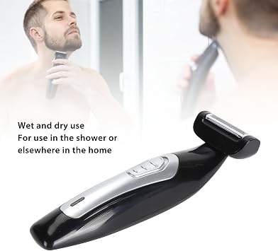 Back Shavers for Men, Men Electric Body Grooming Trimmer Kit for Facial Arm Beard Back, Adjustable Removable Handle with Extreme Reach, Wet Dry Shaving Men Back Groomer