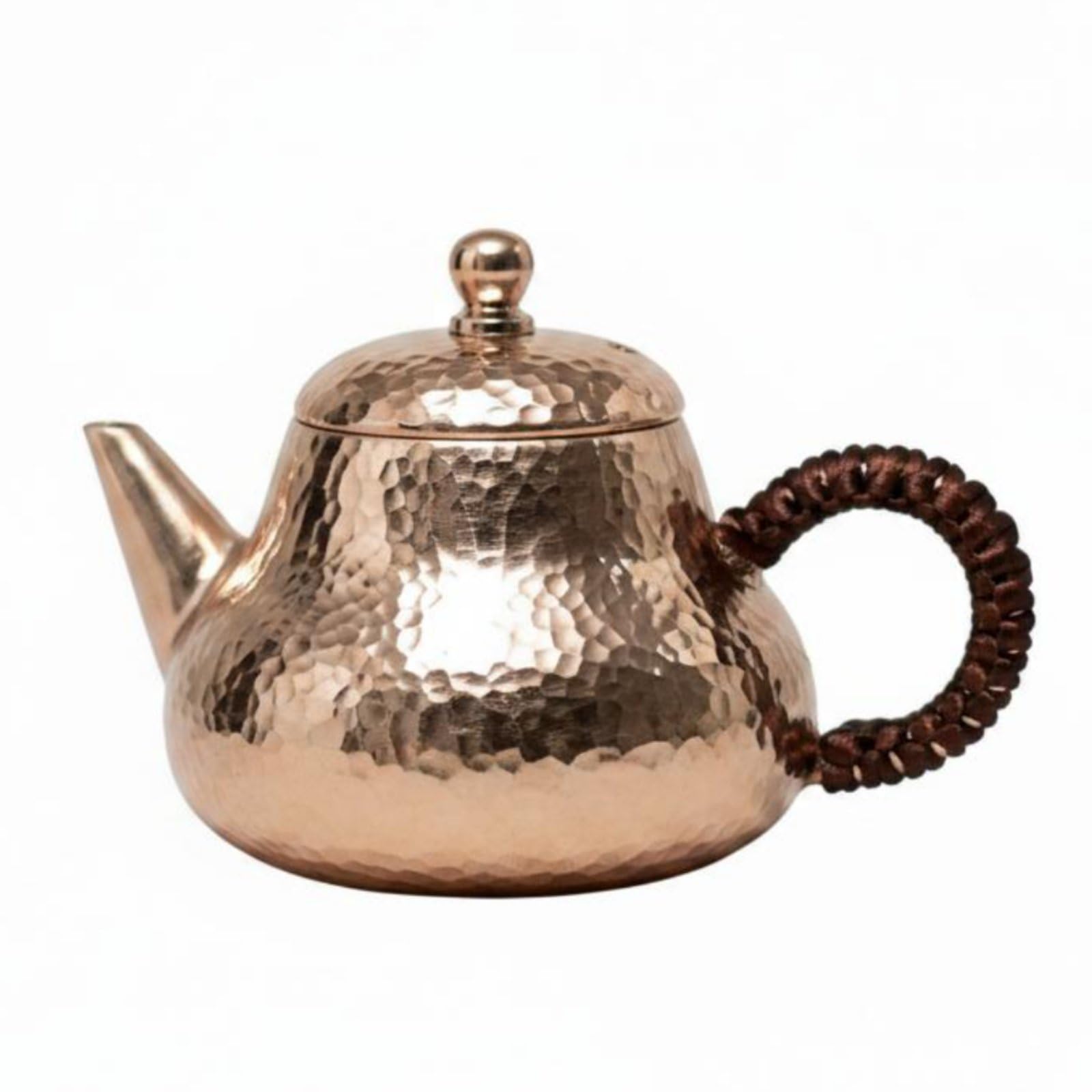 Théière artisanale en cuivre Qianly résistant à la chaleur sans se brûler