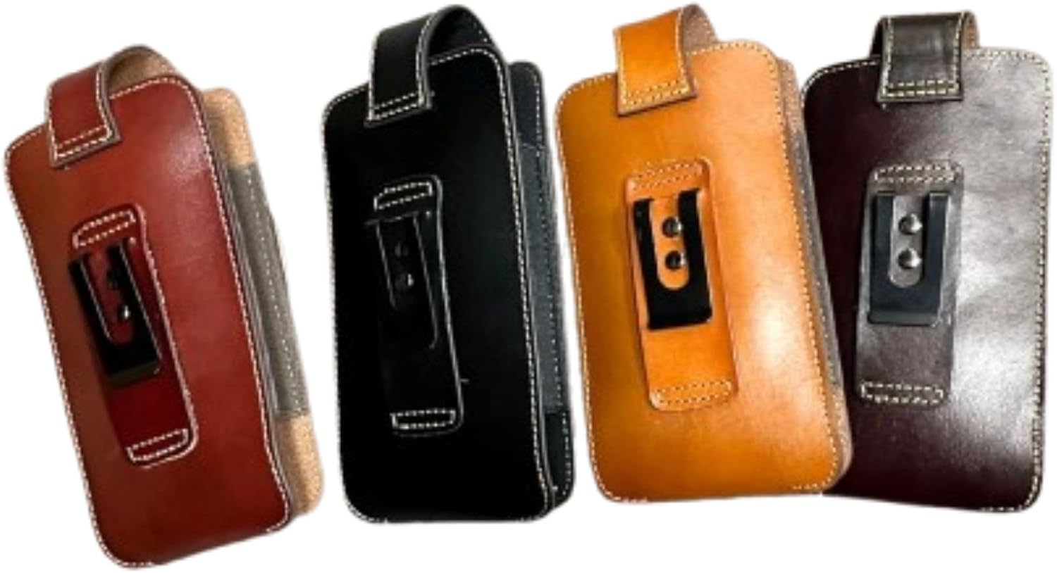 Western Leather Phone Belt Holster and Knife Holder Floral Leather Embossed Cowboy Horse High End Handmade Cell Phone Case Tooled Case Universal by E g i f t h o m e (TAN Light Brown)