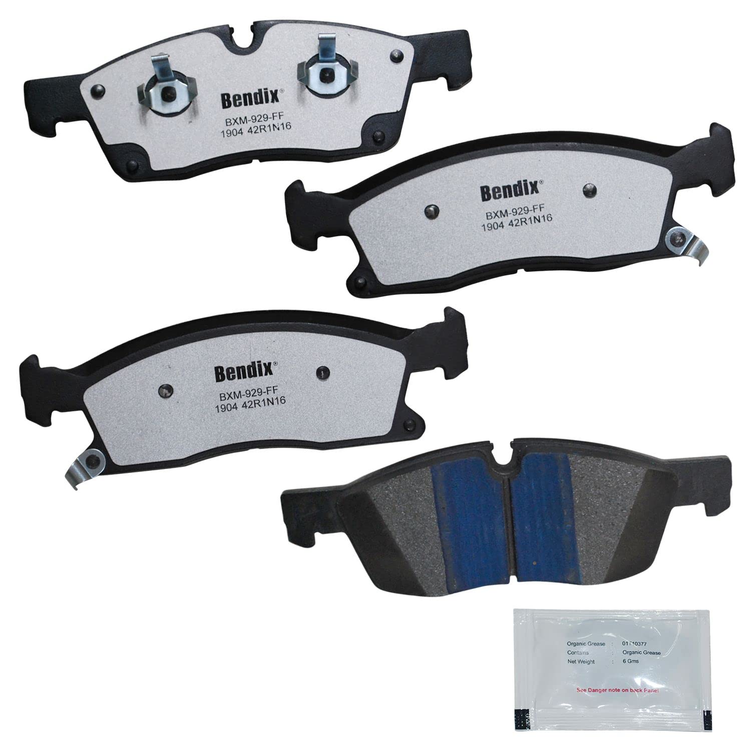 Bendix Fleet Metlok MKD1904FM Semi-Metallic Front Brake Pads for Dodge Durango 2019-2016, Durango 2024-2022, Jeep Grand Cherokee 2020-2016, Grand Cherokee WK 2022
