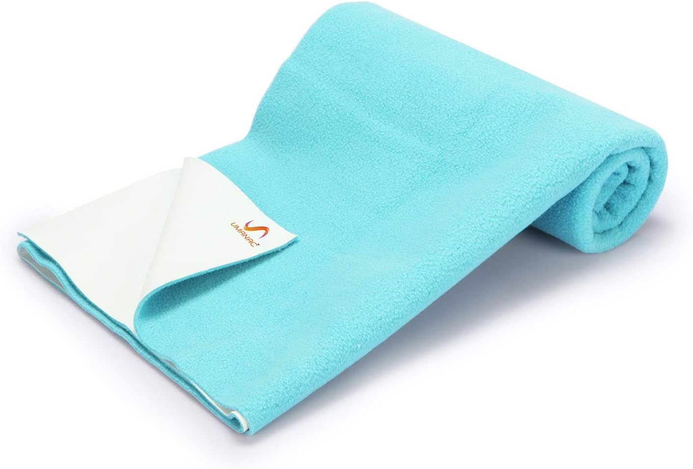 Umanac Baby Waterproof Crib Sheet | Peacock Blue, Medium (27.5 in x 39 in) - Bed Pad, Bed Wetting Mattress Pad, Washable, Reusable Incontinence Underpad sheet Protector for Toddler, Children and Adult