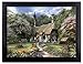 Country Cottage Garden Flowers 3D Dimensional Holographic Lenticular Animated Framed Poster Wall Art Print - Size: 17.5 In. x 13.5 In.