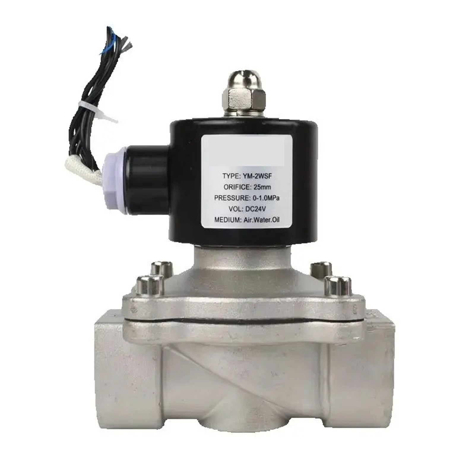 Électrovanne normalement fermée DC24V DN25 pour stopper les fuites et inondations de réseaux d'eau