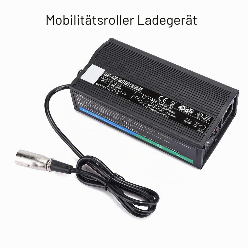 Mobilitätsroller 24V Ladegerät, Elder Mobilitätsroller Ladegerät, Netzteil Adapter für Elektrorollstuhl, Rollstuhl Elder Mobilitätsroller Zubehör (115-230V) (European regulations)