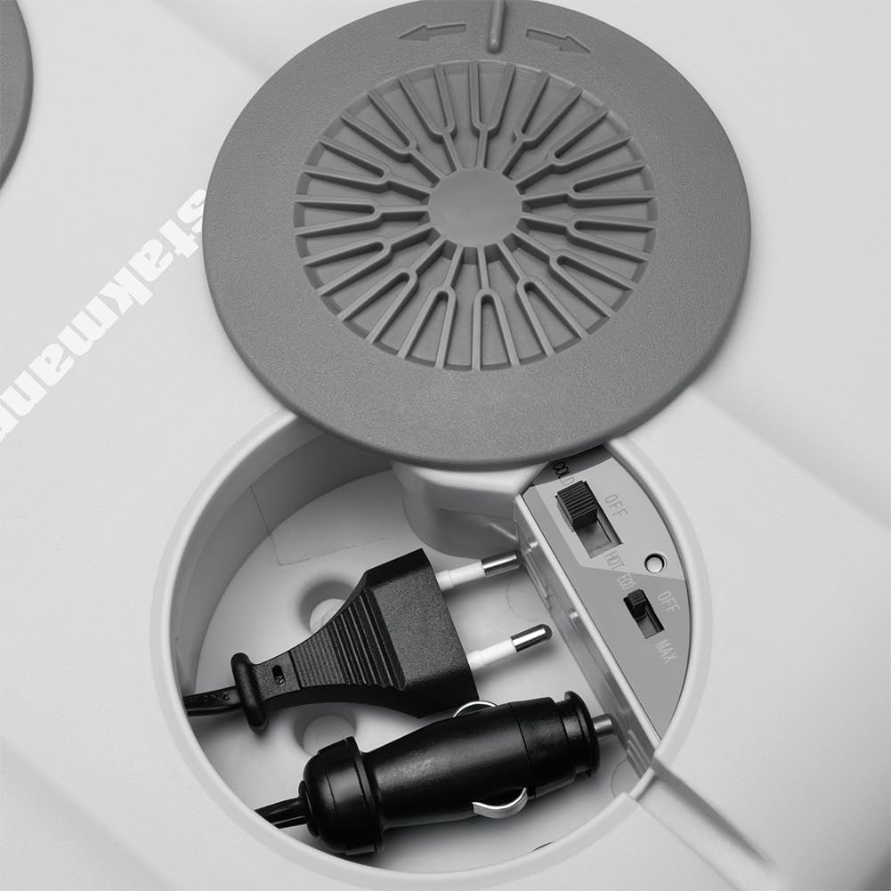 Frigorifero Elettrico Portatile per Auto da 40 Litri, Mini Frigo con Manico Ergonomico, Spina da 230V e 12V, Modalità Freddo e Caldo per Camion, Macchina, Barca, Campeggio, Camper