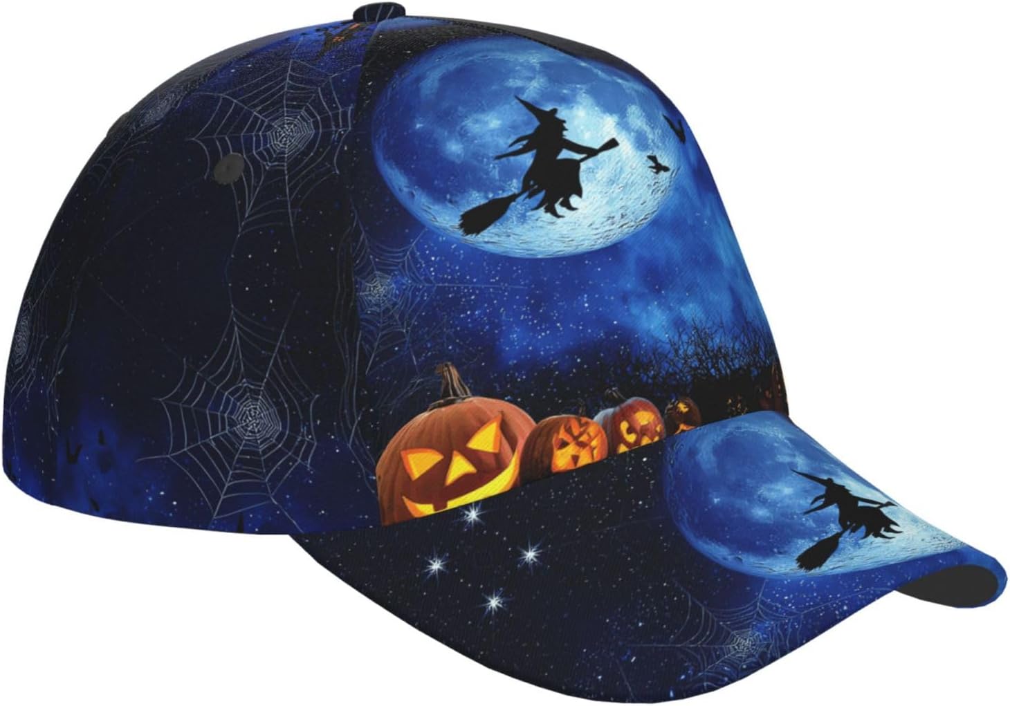 Halloween Hat Cute Gothic Pumpkin Bats Baseball Cap Adjustable Snapback Trucker Hats Caps
