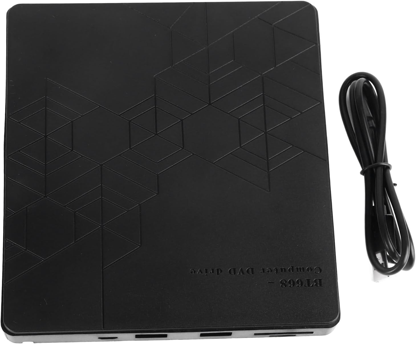 External CD DVD Drive USB Plug and Play, Portable Optical Disk Drive with Efficient Burning Function, Compatible with Windows, OS X, Supports CD DVD Burning and Memory Cards