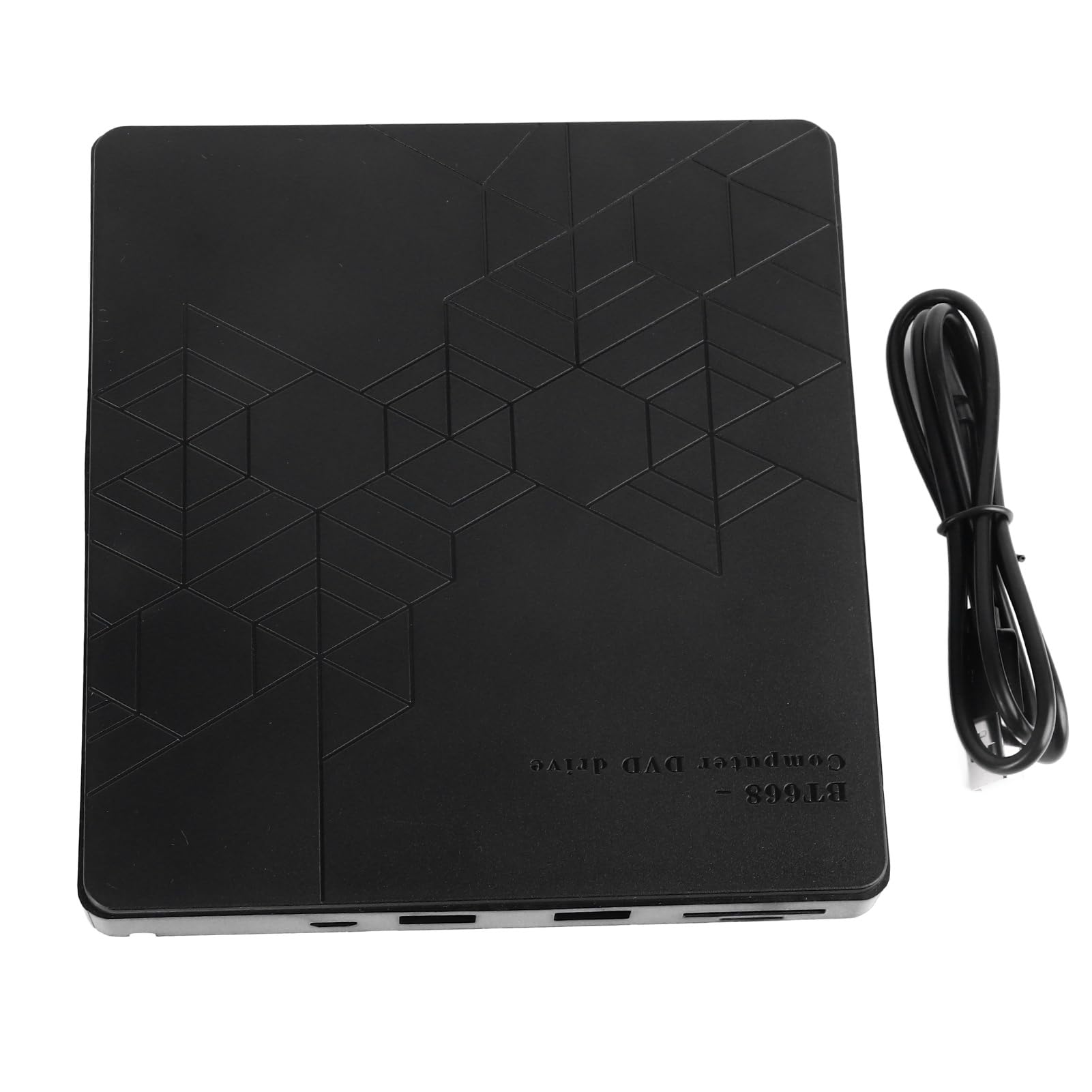External CD DVD Drive USB 30., Portable Optical Disk Drive with Storage Card Slot, Plug and Play CD DVD Writer for Laptop Desktop, Compatible with OS X-image-1
