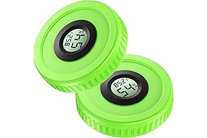 Airtight Mason Jar Lids with Built-In Hygrometer for Cannabis