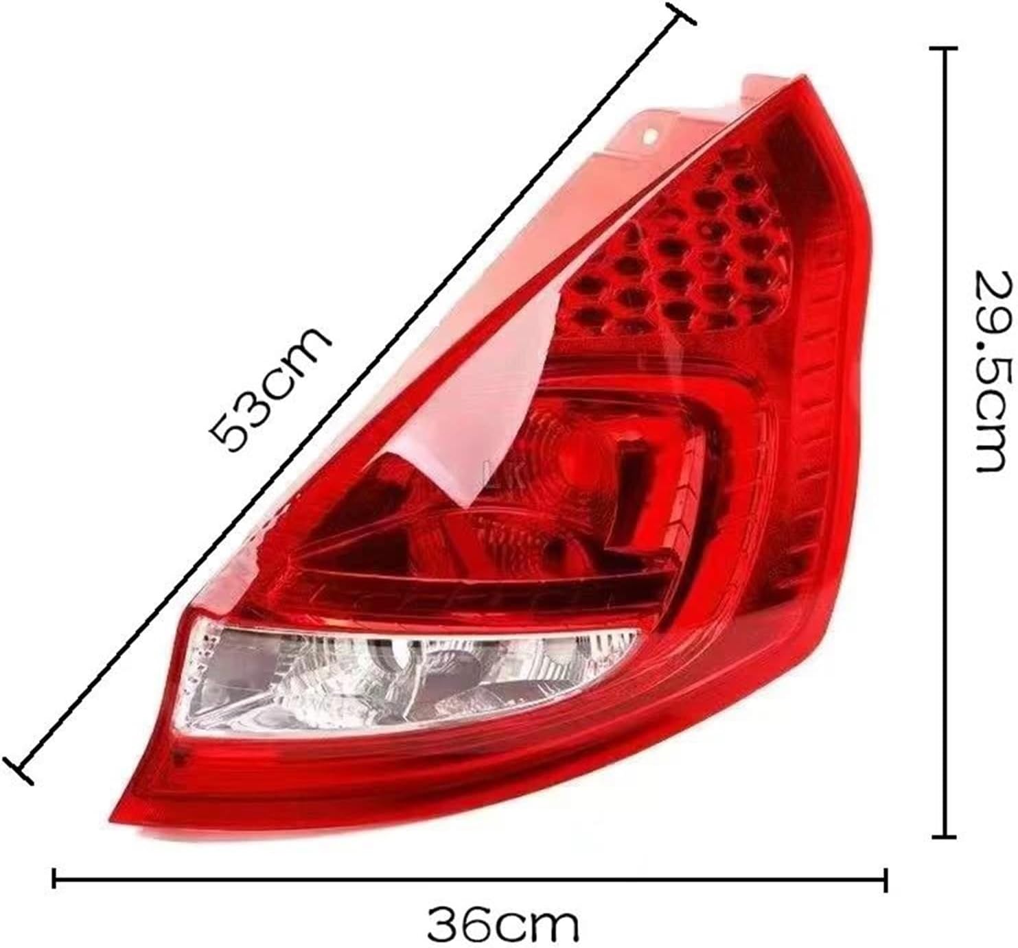 Car Rear Lights Upgrade Taillight for Fiesta Hatchback 2009 2010 2011 2012 Rear Bumper Tail Light Brake Stop Reverse Turn Signal Lamp No Bulb(Right)