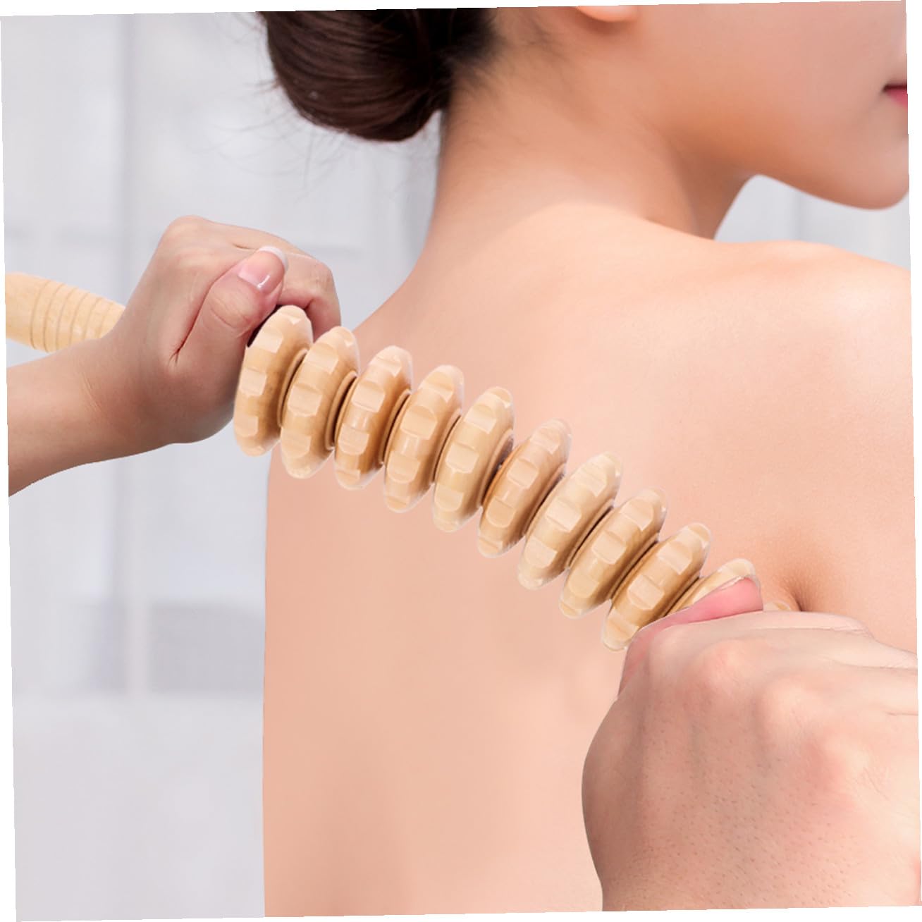 Massaggiatore Corporeo 3 in 1 in Legno Kit per Massaggi Linfatici e Drenanti Strumenti Compatti per Massaggiare Corpo per Chi Soffre di Gambe Scomode