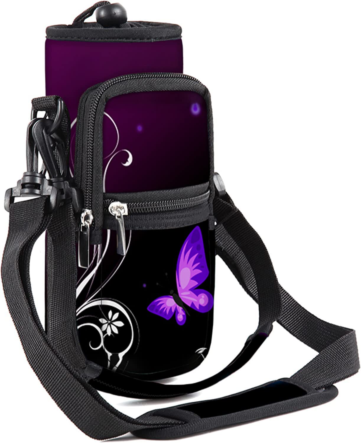 WINTOJO Water Bottle Carrier Bag Holder 25oz 32oz 40oz 64oz Insulated Water Bottle Sling Sleeve Case Cover with Strap Pockets