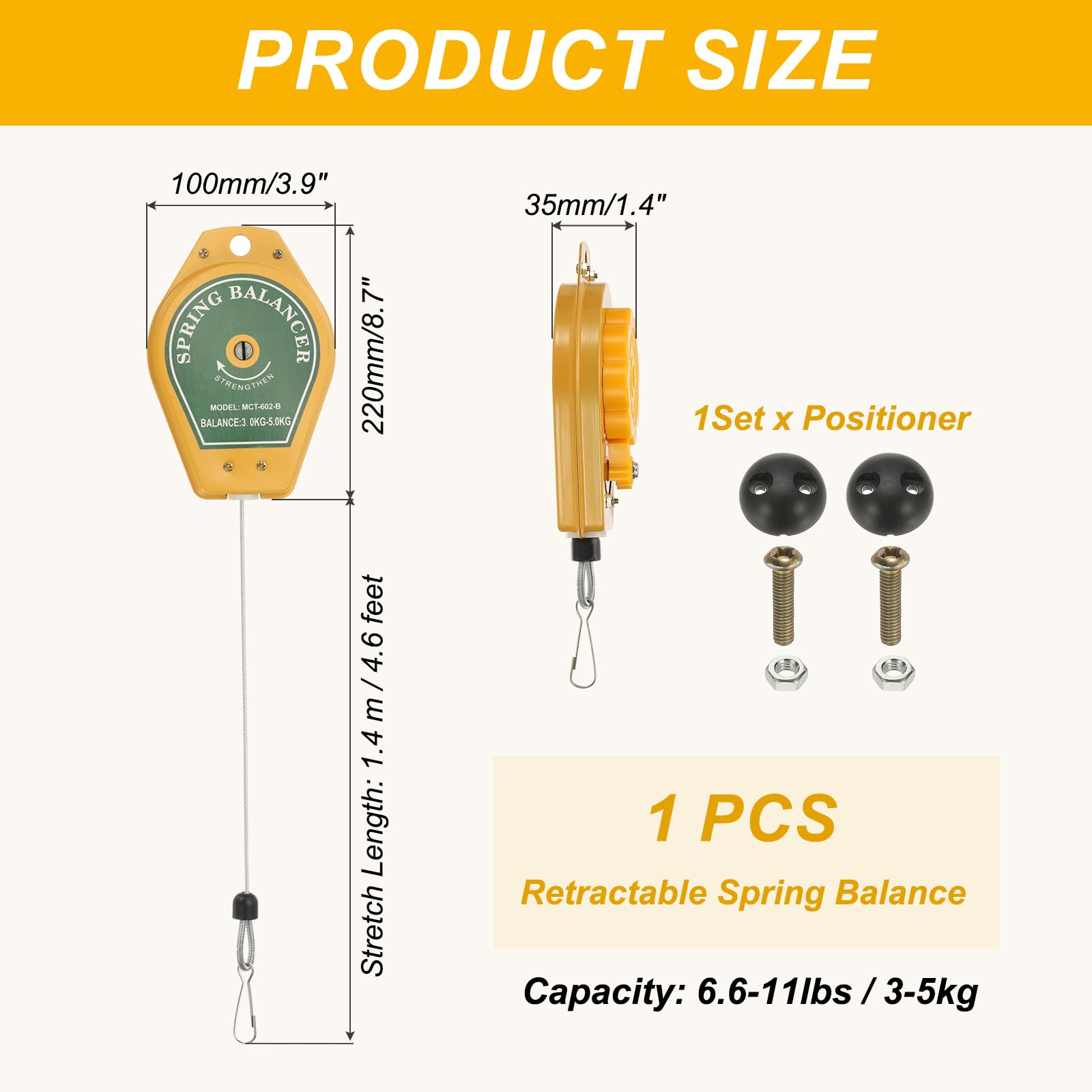 PATIKIL Retractable Spring Balancer - Image 2