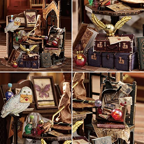 Roroom Diy Miniature And Furniture Dollhouse Kit,Mini 3D Wooden Doll House Craft Model With Dust Proof Cover And Led,Creative Room Idea For Valentine's Day Birthday Gift(Time Magic) #TOP3