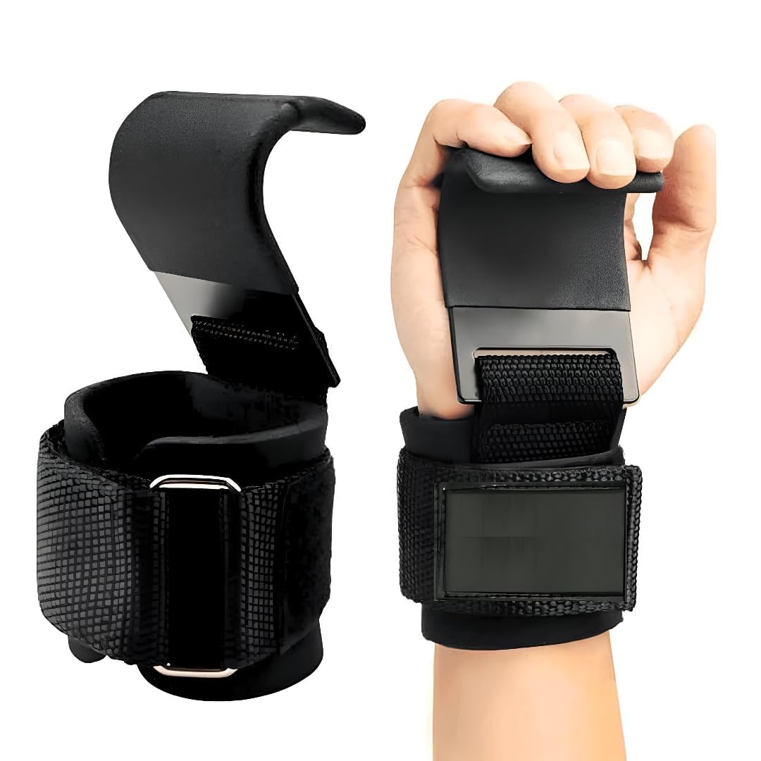 Lifting Straps with Steel Hooks Set of 2 – Wrist Support Grips for Weightlifting, Gym Workout, Pull Exercises, Bodybuilding & Strength Training Accessories for Men and Women, Free Size-image-36