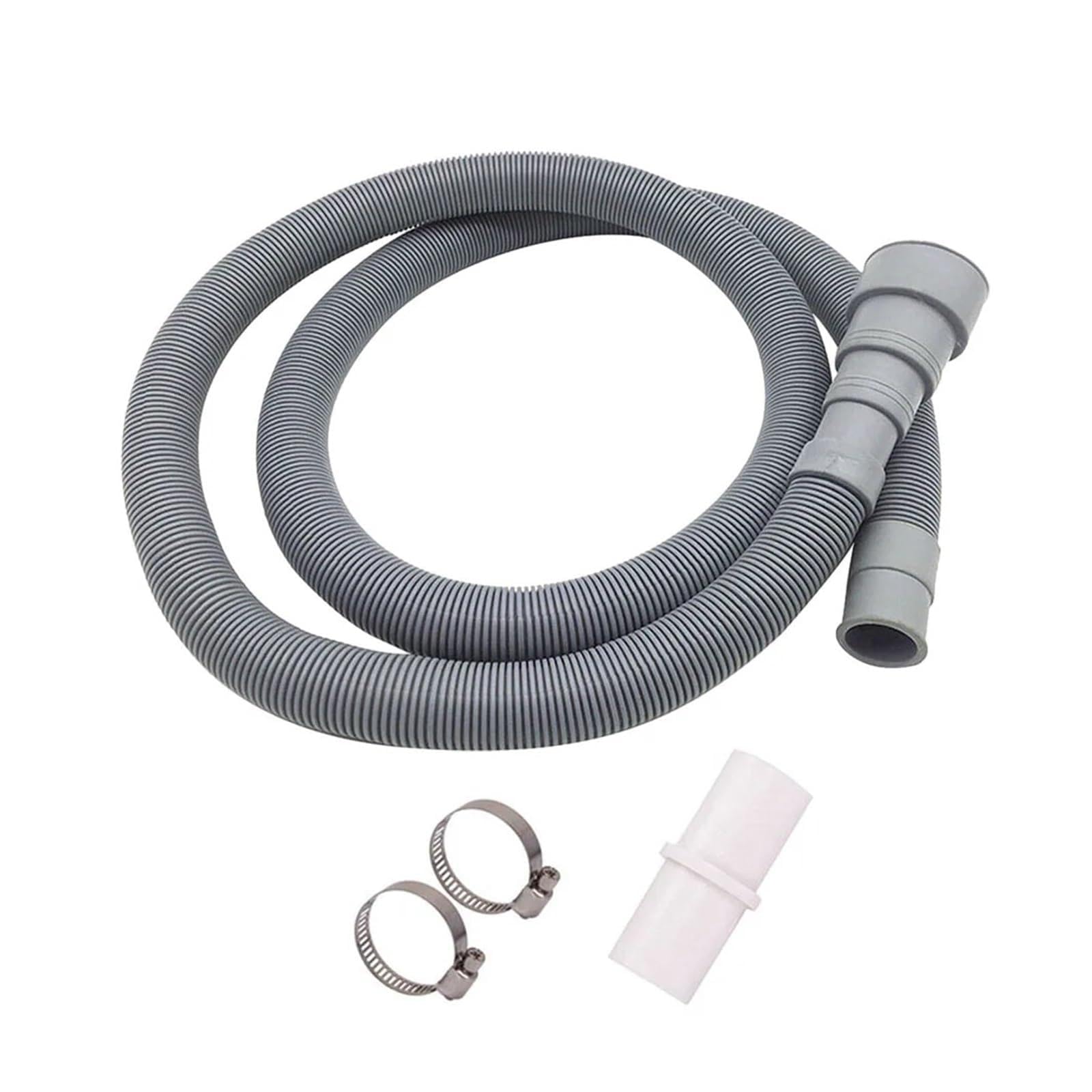 Sharunsfeli 150Cm 70/150/200Cm Drain Pipe Washing Machine Dishwasher Drain Waste Hose Extension Pipe With Hose Clamps Set Wash Machine Accesories(150Cm)