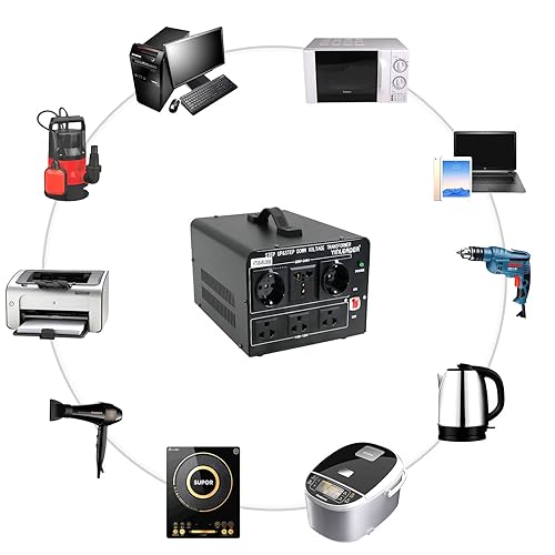 Miniatura 3 de Yinleader Transformador convertidor de voltaje de 3000 W (110 V a 220 V, 220 V a 110 V) convertidor elevador hacia arribaabajo 110120 voltios -