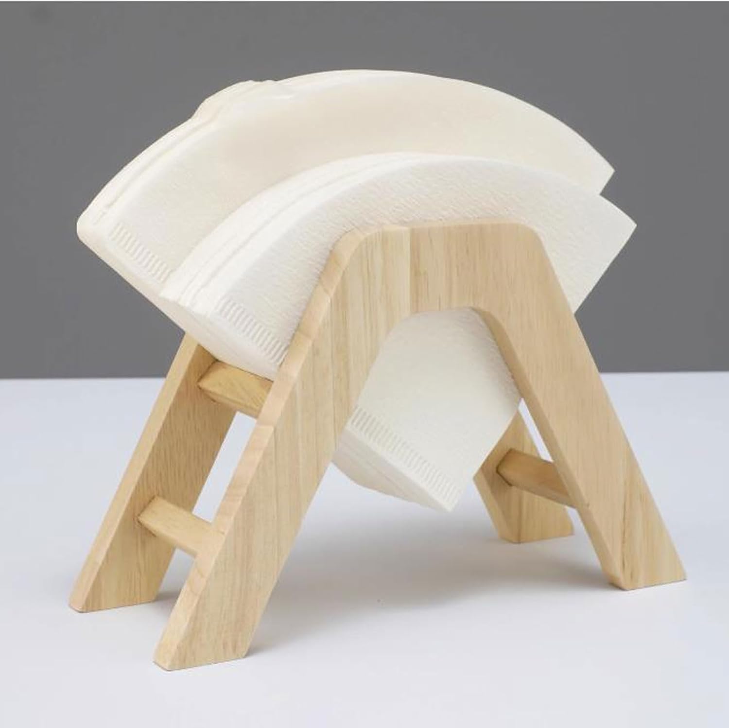 Coffee Filter Holder Wooden Coffee Filter Holder, Cone Filter Storage Organizer, Coffee Filter Paper Container Storage Rack, Coffee Cone Filter Dispenser for Coffee Bar Decor, Coffee Accessories for C