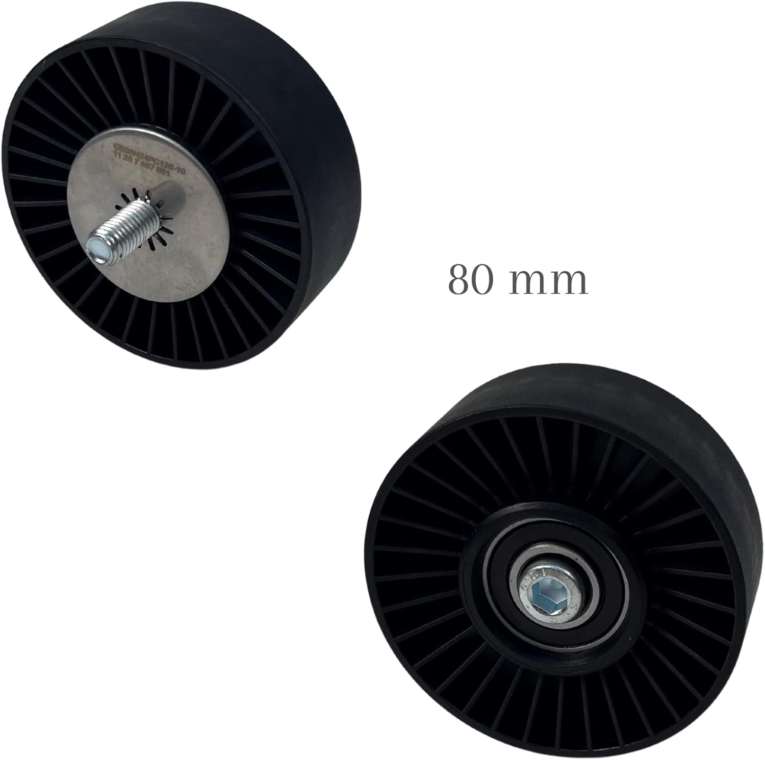 Drive Belt Kit with Tensioner Assembly + 2 Idler Pulleys for BMW 135i 335i (07-10)