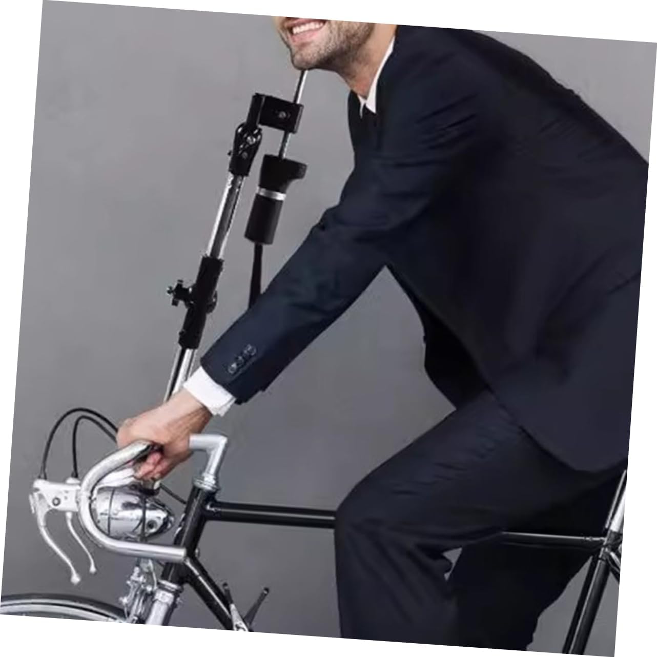OUNONA Adjustable Black Wheelchair Umbrella Holder Stable Support Mount for Sun and Rain Protection Universal Fit for Mobility Scooters and Strollers