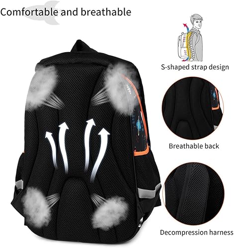 Miniatura 6 de Cusangel Mochila para niños y niñas, bolsas escolares, jardín de infantes, escuela primaria, escuela secundaria, ligera, impermeable