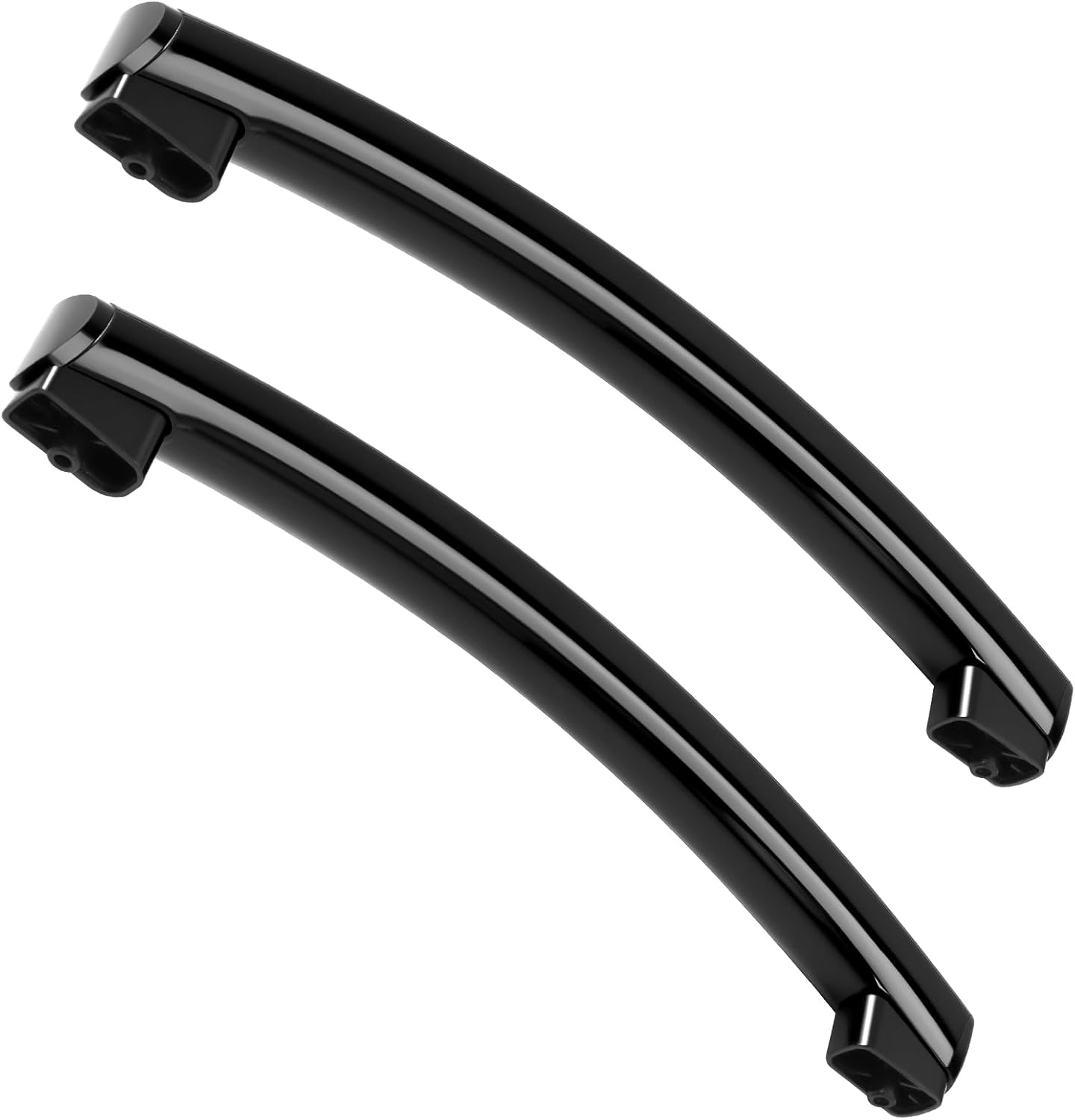 WB15X24435 Door Handle, for Ge Microwave Door, Replacement AP5957851, PS10065137, EAP10065137 - (Black) 2 Pack