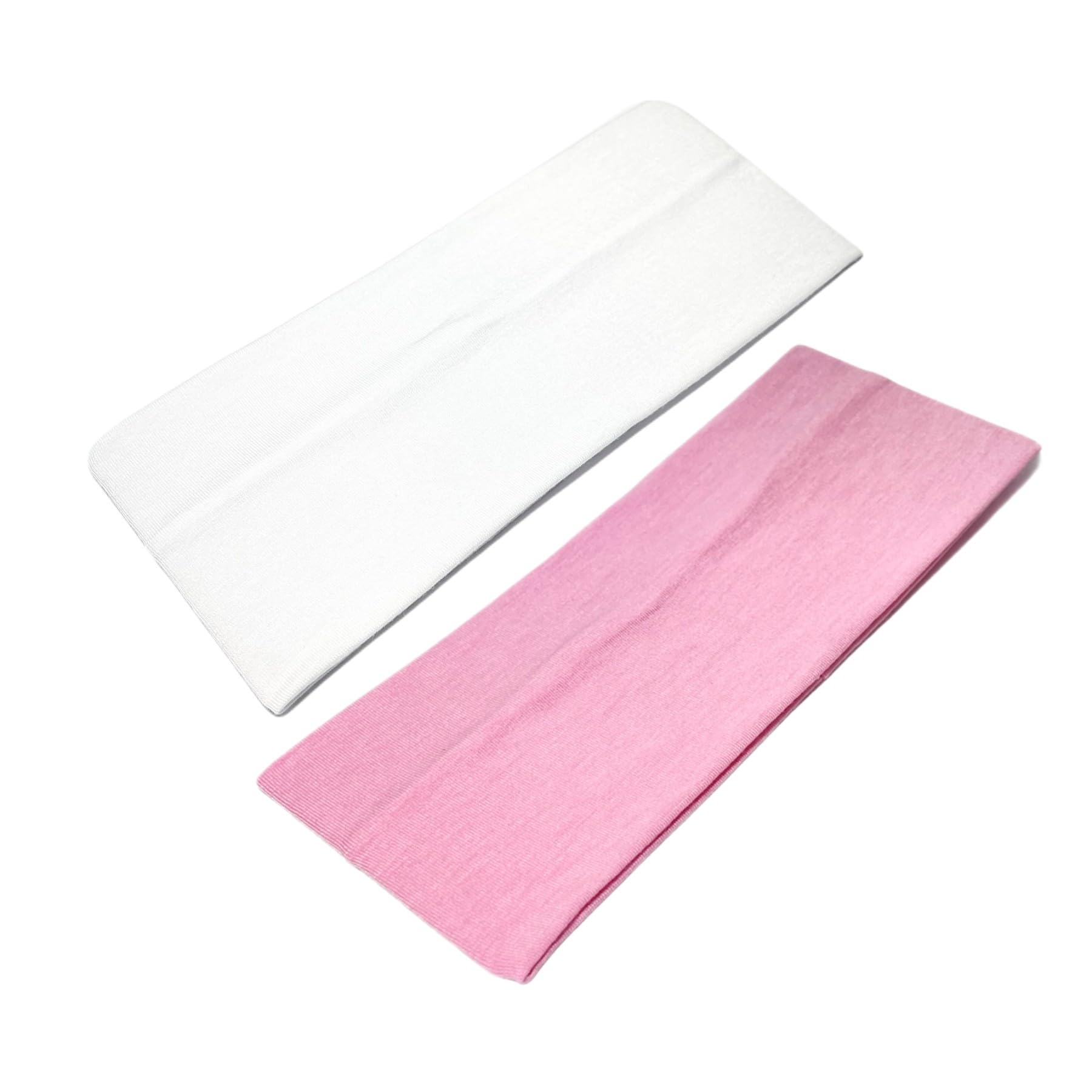 WESTEND CHOICE 9cm Wide Headbands 2 Pack Soft Head Band Plain Stretchy Unisex Kylie headband Bandeau Headbands for Women & Men Gym Yoga Hair Band (Mixed set 5)