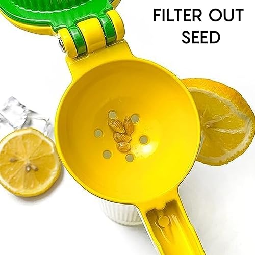 Miniatura 6 de AM DELUXE Exprimidor manual de metal de limón, resistente 2 en 1, exprimidor de limón, exprimidor de mano, extracción máxima, herramienta de cocina