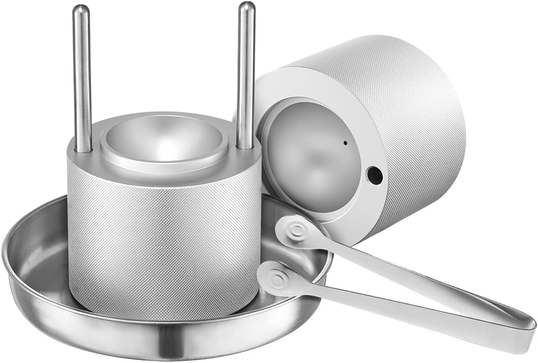 VEVOR Ice Press Ice Ball Maker Set 53 mm Ice Ball Made of Aviation Aluminium with Tongs & Drip Tray, Ice Block Mould Ice Ball Maker for Whisky Cocktail Bourbon Scotch at Parties & Holidays