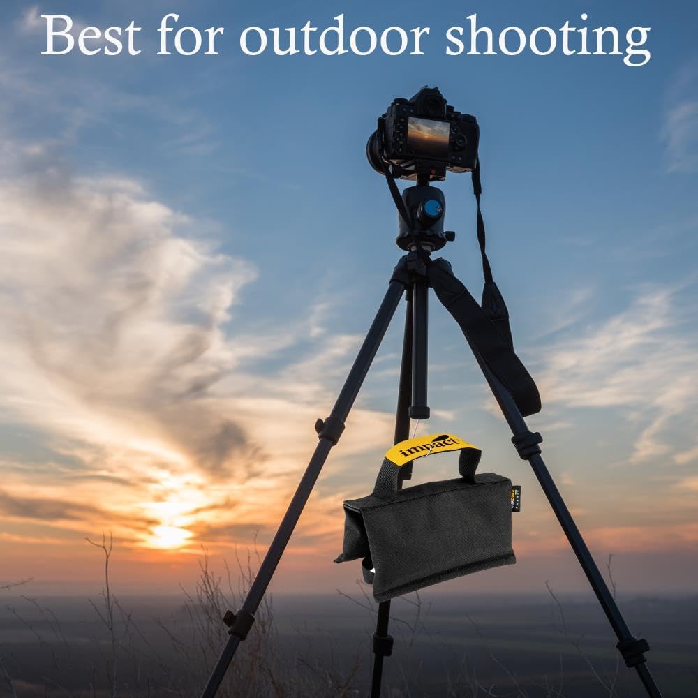 Impact Saddle Shot Bag - 5 lb Weight Bags for Light Stand Photography Video Equipment, Heavy Duty Saddlebag for Backdrop Stand, Photo Tripod, Canopy, Pop up Tent - Water-Resistant (Steel Balls Inside)