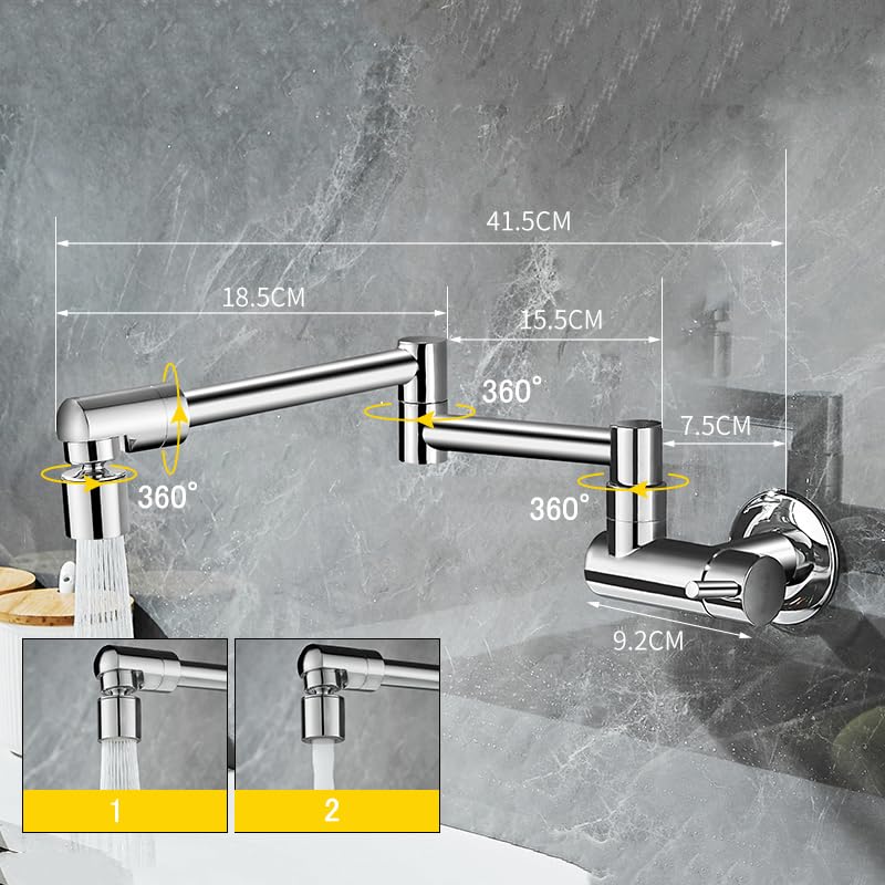 Robinet d'eau froide mural pliable pour libérer le plan de travail