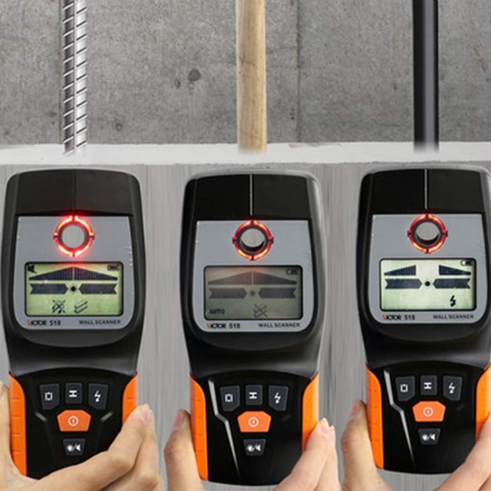 Detector de pared, detector de vigas, detector de vigas con sensor electrónico 4 en 1, detector de pared, búsqueda central con pantalla LCD for madera, alambre de CA, vigas metálicas, detección de vig