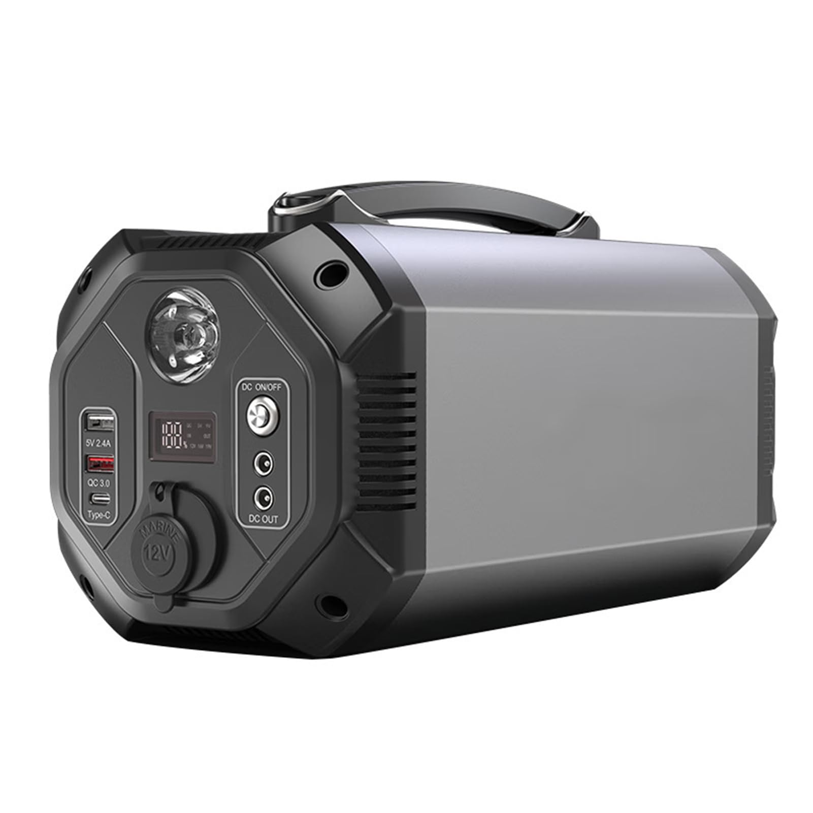 Estación de energía portátil de 500 W, generador de 444 Wh/120 000 mAh, batería de Litio de Respaldo, Onda sinusoidal Pura, generador Solar para Acampar al Aire Libre