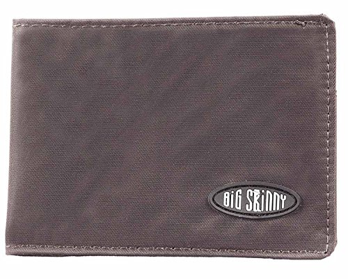 Big Skinny Men's Compact Sports Bi-Fold Slim Wallet, Holds Up To 20 Cards, Brown #TOP1