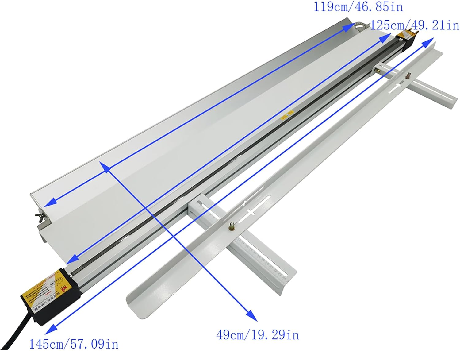 48in Acrylic Heat Bending Machine Manual Acrylic PVC Plastic Bender with Light Box Heater for Decoration Engineering Sign Making with Angle and Length Adjuster 110V 1500W