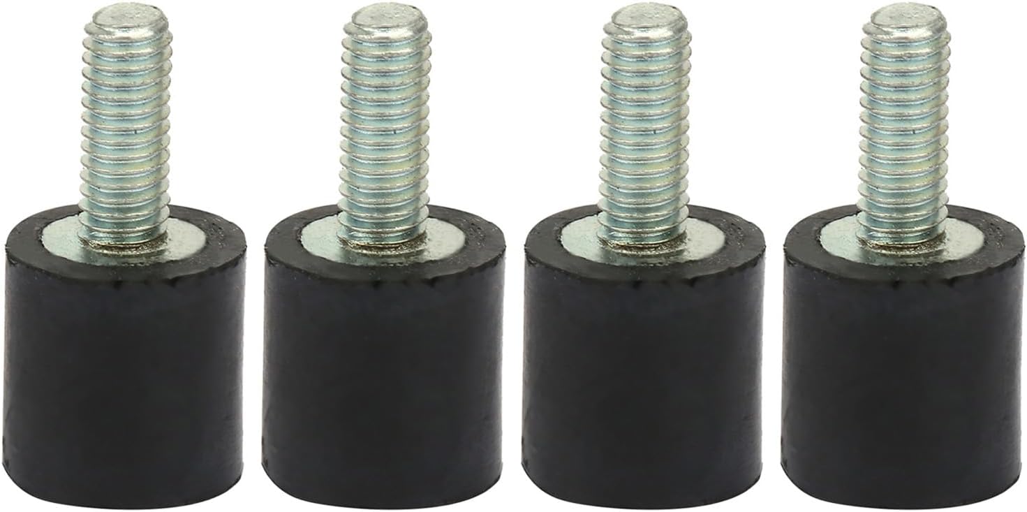 NDNCZDHC 4pcs M3 M5 M6 Rubber Vibration Isolator Mounts Shock Absorber Isolation Anti Vibration Silent Blocks for Air Compressors and Water Pumps (VD8*8 M3*8)