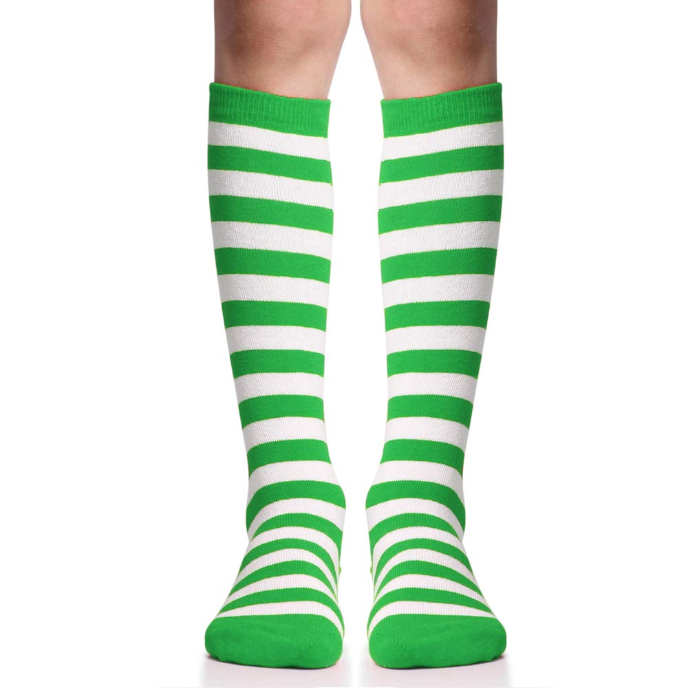juDanzy Calcetines hasta la rodilla con puños para bebés, niños pequeños y niños (1 par)