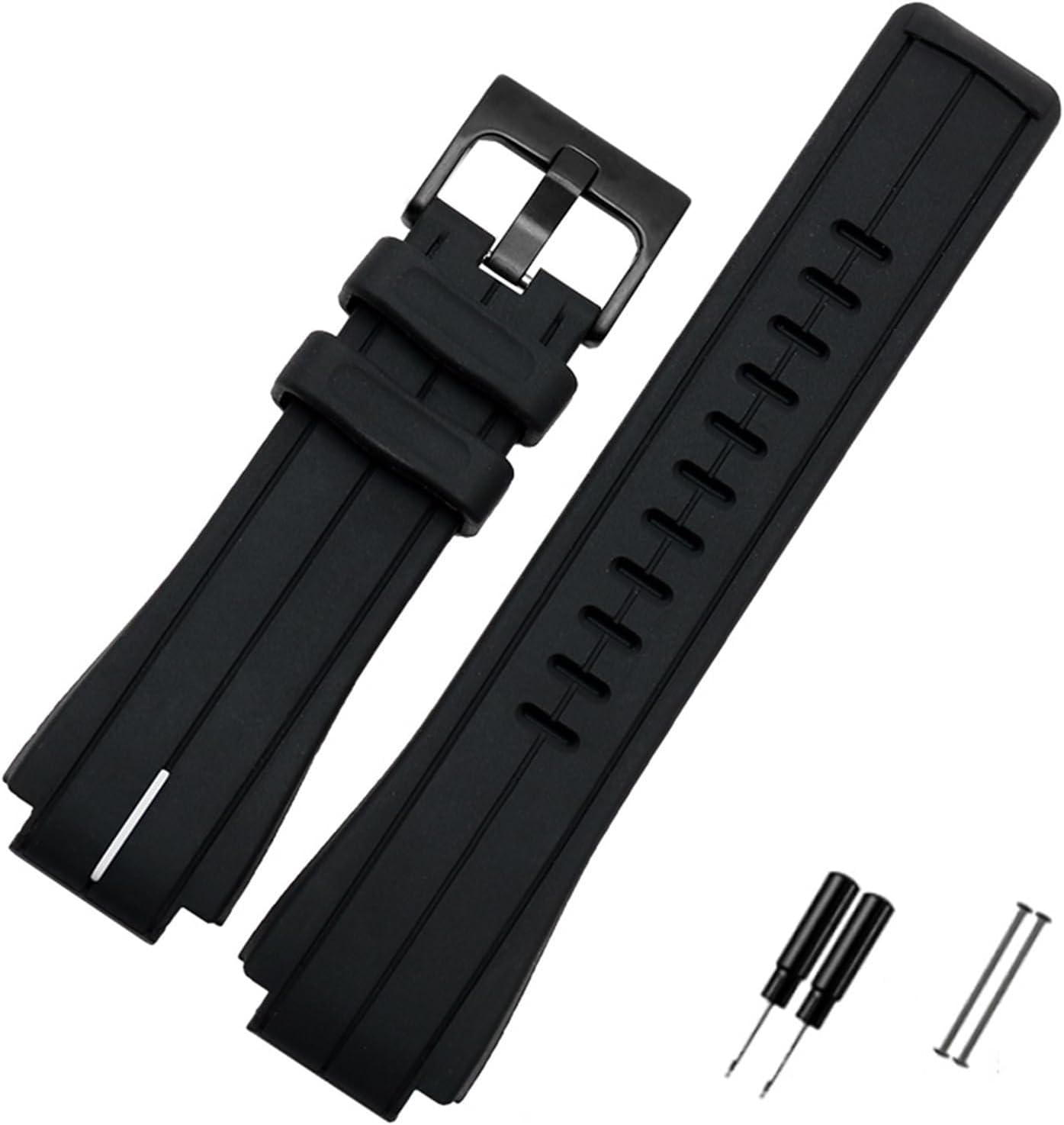 MJMT06 Watch Strap Compatible with WATCHT2N720 T2N721 TW2T76300 Black Waterproof Silicone Sports Strap 28 * 16mm