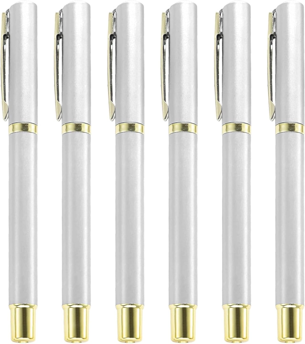6pcs Ballpoint Pens 0.5mm Medium Point Rollerball Pens Plastic Gel Ink Pens Business Signature Pen Fashion Office Signing Pen