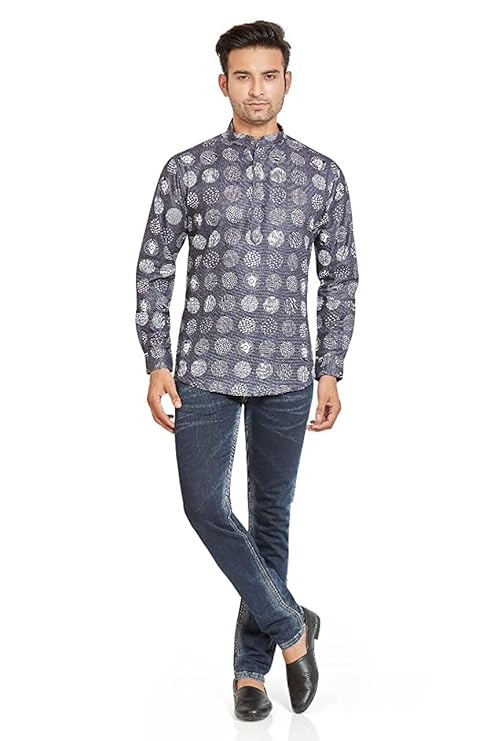 BE ACTIVE Short Kurta for Men|| Stylish Printed Shirts|| Printed Kurta at Rs. 479
