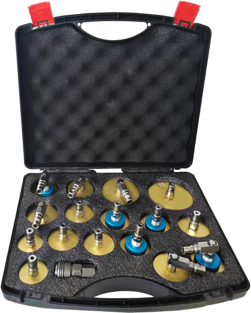 altivox Brake Bleeder Adapter Kit 17PCS, Master Cylinder Brake Bleeder Cap Kit Brake Bleeding Adapter Kit for Most Vehicles Brake Fluid Bleeding or Refilling