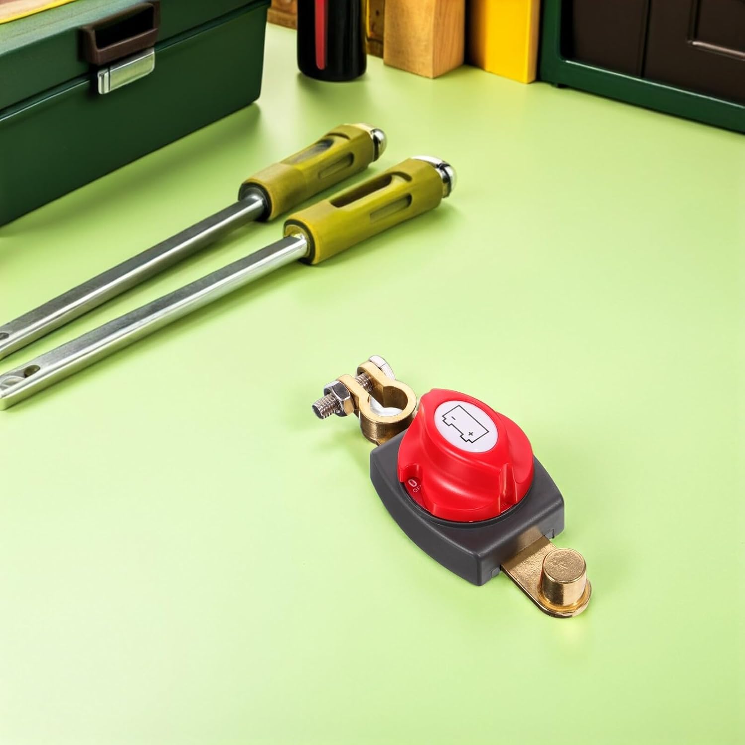 VALICLUD 2pcs 12-24v Waterproof Battery Disconnect Switch Post Kill Switch for Car Rv Boat ATV Utv Power Isolator Vehicle Negative Terminal Cut-Off