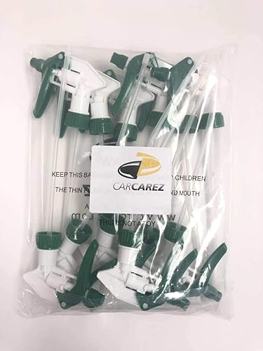 Miniatura 7 de CARCAREZ Repuesto de pulverizador de gatillo resistente para botellas rociadoras de 32 onzas, verde, paquete de 12