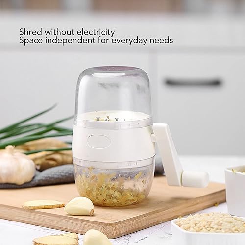 Miniatura 2 de Picador de alimentos, molinillo de nueces con manivela, cuchillas de acero inoxidable, molinillo manual de tuercas con mango de resistencia al