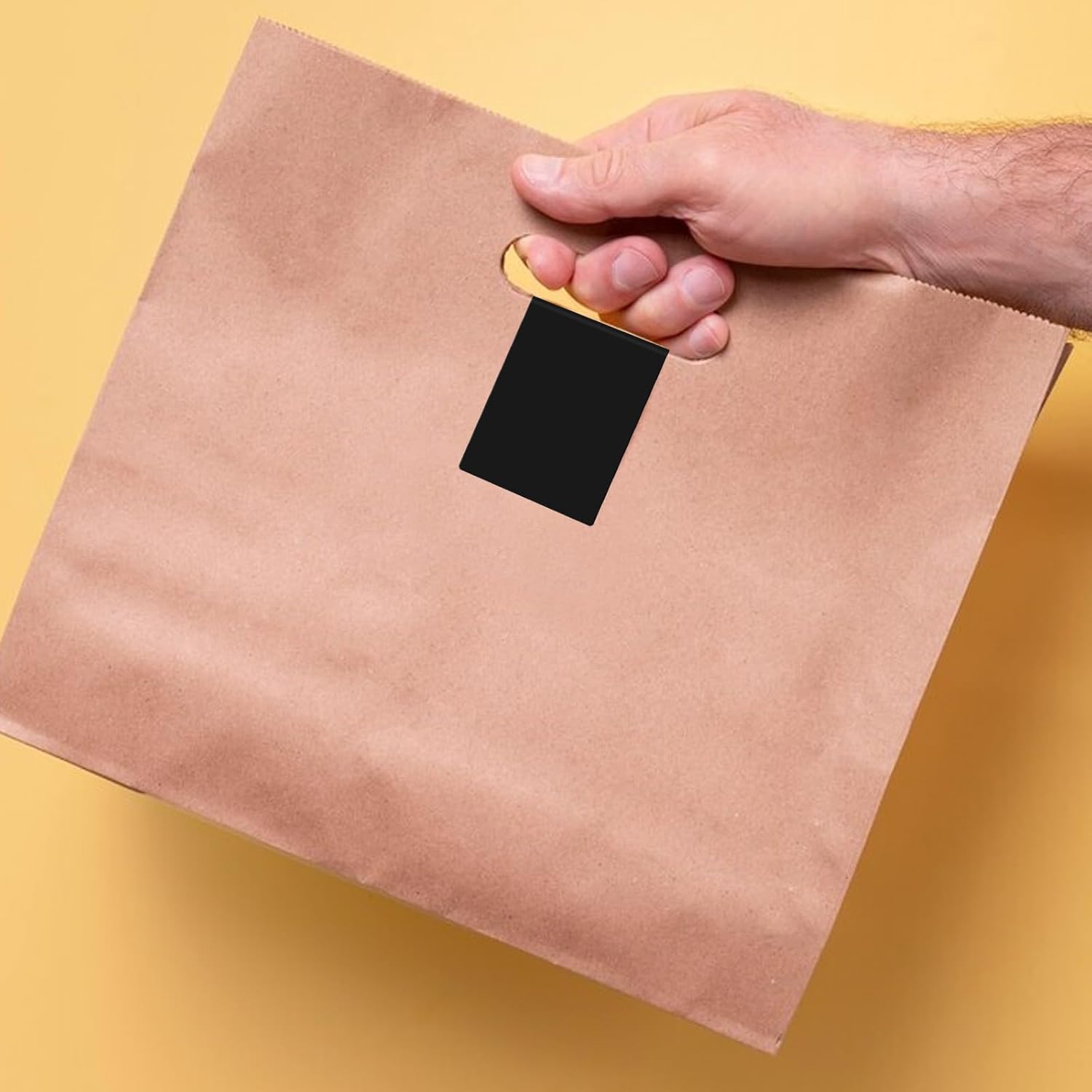 Black Color Coding Labels 2 × 4 Inches Rectangle Vinyl Self-Adhesive Stickers Waterproof Name Tags Removable Roll for Office School Home 500 PCS - Image 4